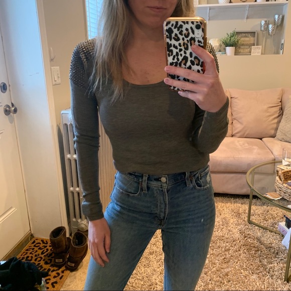 NWT ! Rhinestone Shoulder EXPRESS Sweater - Picture 4 of 8